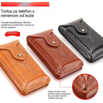 Muška višenamjenska dvoslojna torbica oko struka