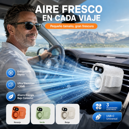 🌀❄Ventilador portátil para la cintura con clip y pantalla digital