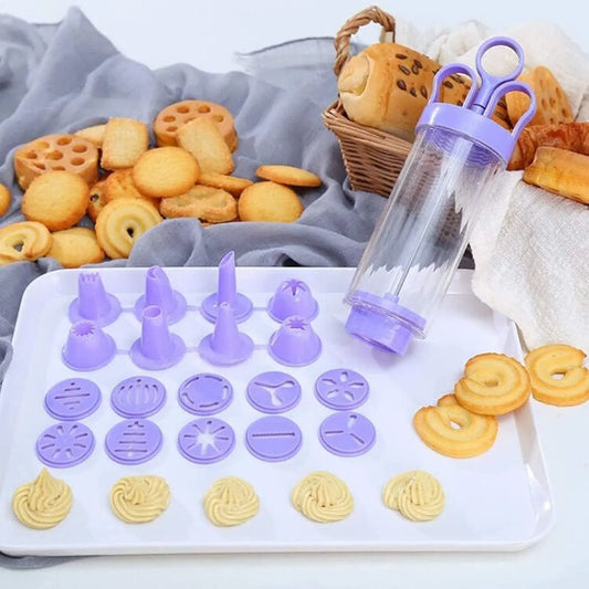Kit completo para decorar pasteles con glaseado: 18 boquillas y puntas de acero inoxidable, inyector de glaseado incluido. Decora por dentro y por fuera: ¡perfecto para cupcakes, donas y huevos rellenos!