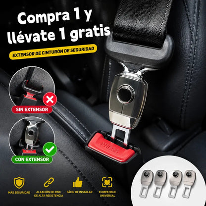 【2 piezas】🚗👍 Extensor metálico para el cinturón de seguridad del coche: diseño extendido para un viaje más cómodo.
