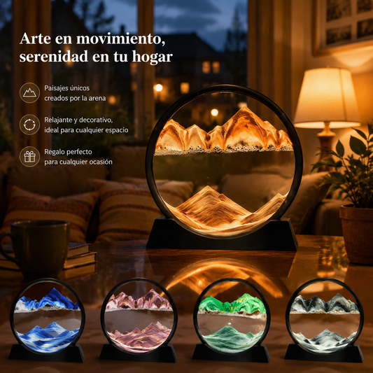 🌄🌄Adornos de arenas movedizas 3D para decoración del hogar con forma de montaña y río antiguos