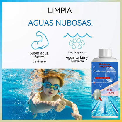 💧【Compra 1 y llévate 1 gratis】 Solución purificadora para piscinas: ¡Agua clara y brillante para nadar sin preocupaciones! ✨🏊‍♂️💙