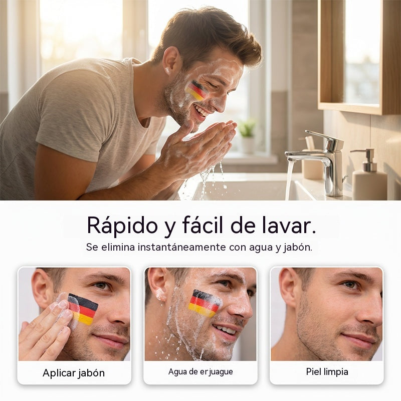 🚩2 unidades a 22 euros⚽Barra de maquillaje facial con los colores de la bandera nacional, perfecta para aficionados al deporte 🎨
