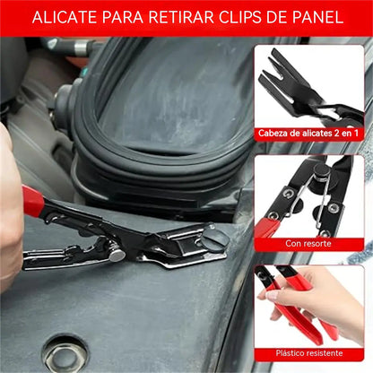 Juego de 3 piezas: Alicates para extraer clips de presión hacia abajo para automóviles, herramientas para extraer e instalar clips.