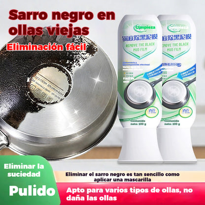 ⏰ Eliminación de residuos de lodo quemado: disuelve la grasa carbonizada persistente en 5 minutos, no tóxico y sin necesidad de frotar 🍳📦