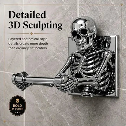 💀✨Soporte para papel higiénico con forma de esqueleto