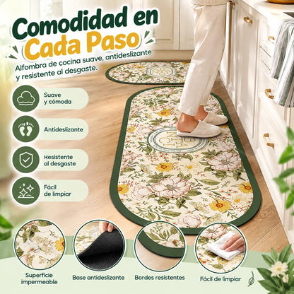 【45*75cm】Nueva alfombra de cocina de barro de diatomeas, absorbente de agua, antideslizante y resistente a la suciedad