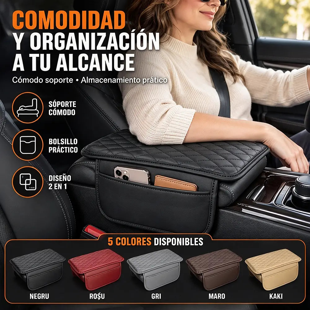 🔥 ¡50 % de descuento ahora! 🚗 Funda para reposabrazos de consola central (con bolsillo lateral de almacenamiento): suave acolchado protector combinado con funcionalidad de almacenamiento.