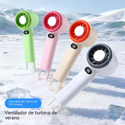 Ventilador de refrigeración portátil con pantalla digital de 199 velocidades