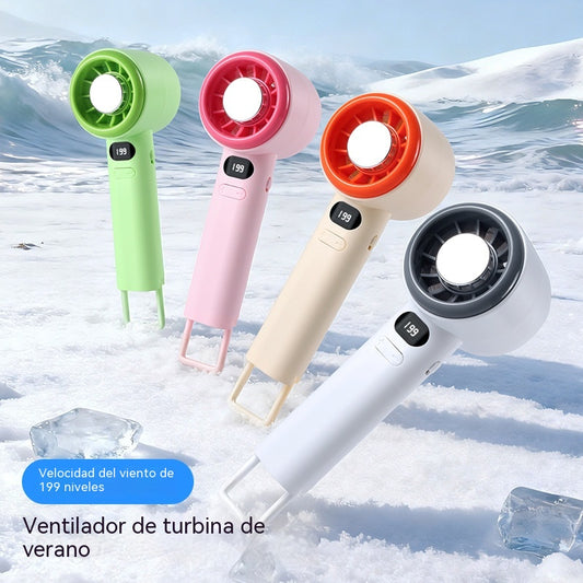 Ventilador de refrigeración portátil con pantalla digital de 199 velocidades