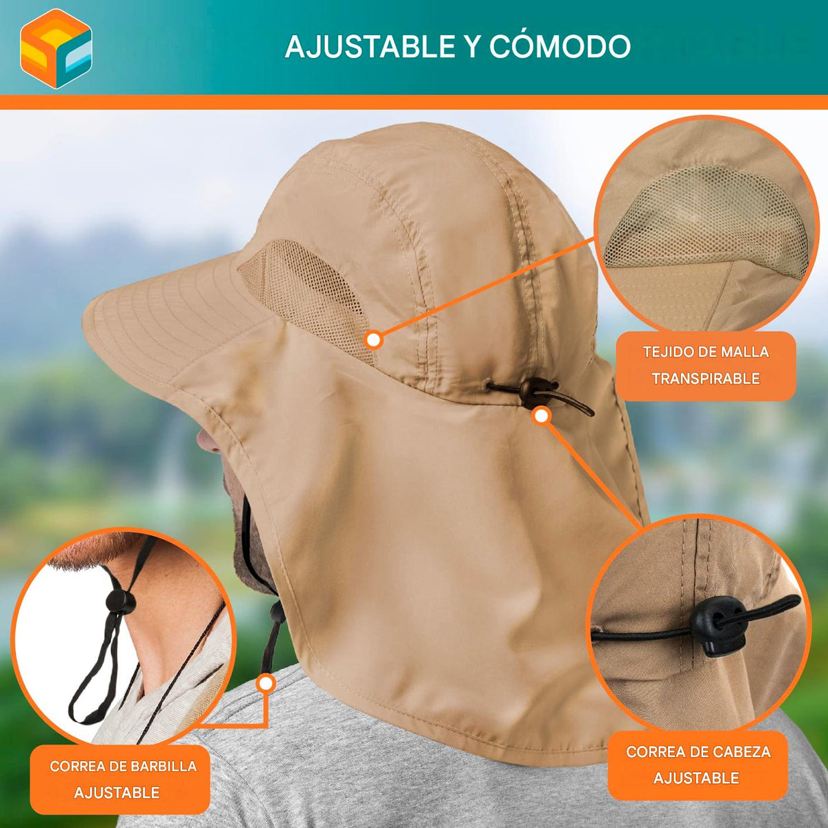 🔥【Compra 1 y llévate 1 gratis】 🔥Sombrero solar universal con protección UV para exteriores