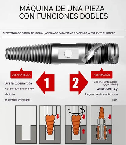 🚰Herramienta avanzada para reparar y desmontar roscas de grifos.