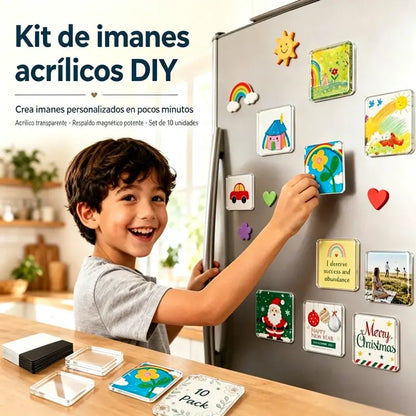 🧲✨ Kit DIY de Imanes para Nevera Transparentes | Crea Tus Propios Recuerdos