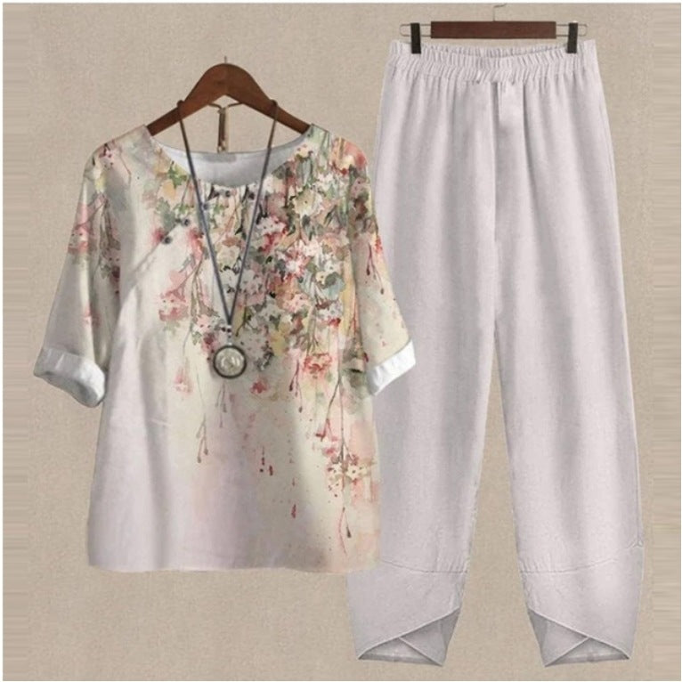 50%OFF🔥Traje de dos piezas 2026 con nuevos tops y pantalones estampados