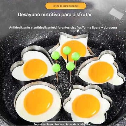 🍳【Juego de 5 piezas】 Precio especial de gran venta - Molde para huevos de acero inoxidable