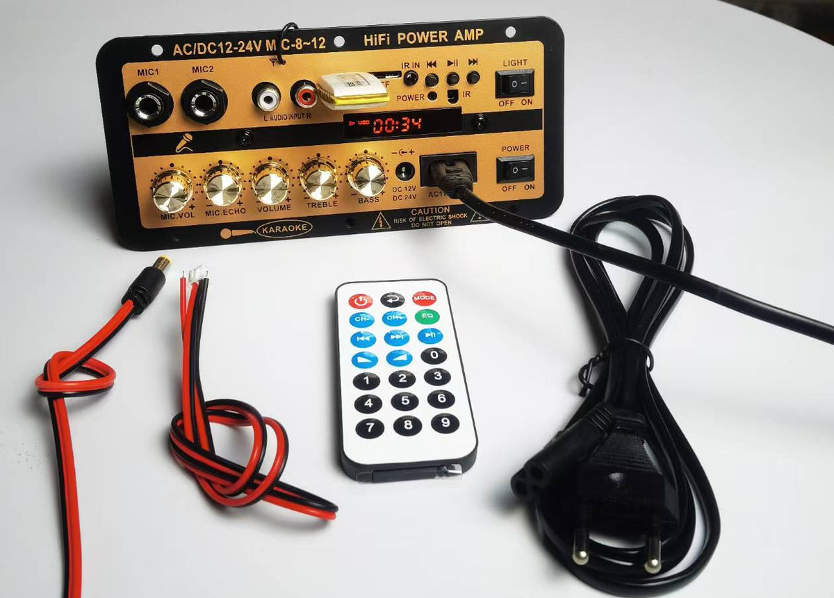 🔥Niska cijena ograničenog trajanja🔥12V/24V Bluetooth DSP pojačalo s ekranom, TF/USB utor, za automobilske sustave