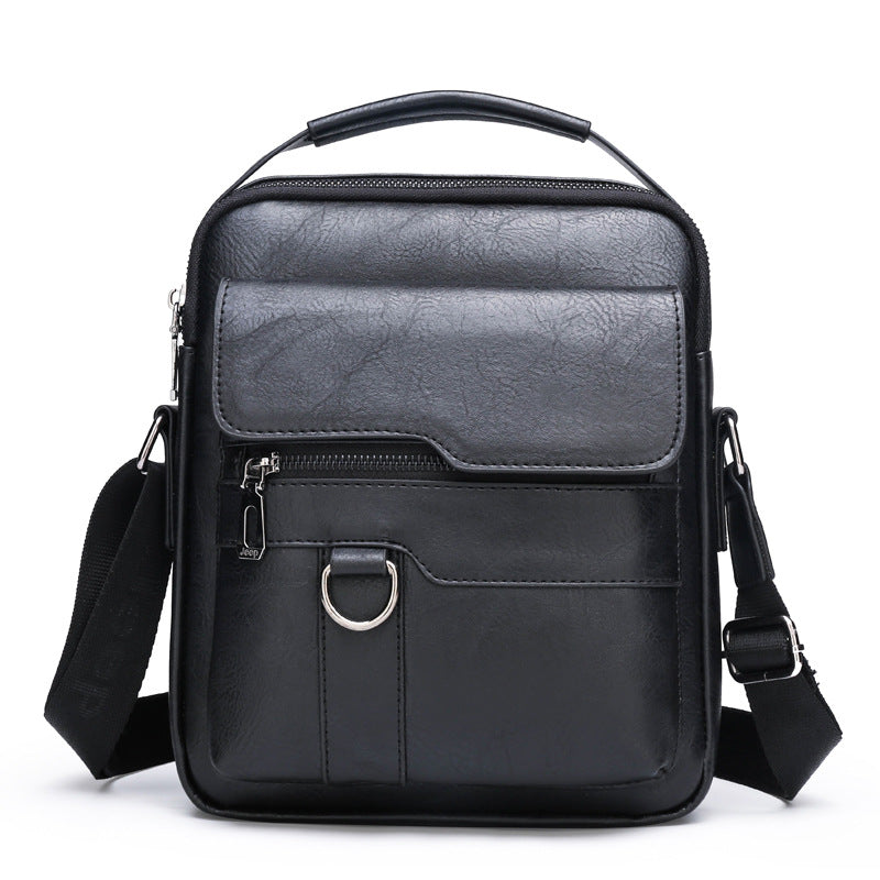 Nuevo bolso de hombro informal retro de piel de vaca de gran capacidad para hombre