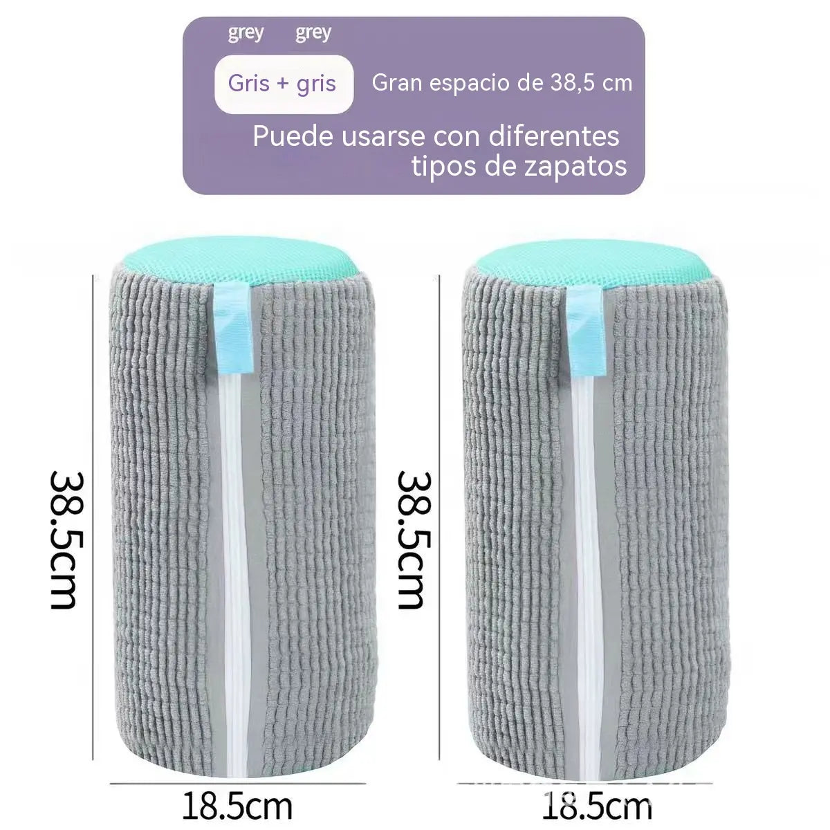 【2 pieza】Bolsa especial para lavar zapatos en lavadoras, para un lavado y cuidado totalmente automáticos, reforzada para evitar deformaciones.