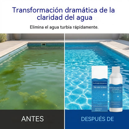 ⏰💦Compra 1 y recibe 1 gratis🏊‍♂️ Líquido Clarificador para Piscinas – Agua Transparente en Horas, Sin Esfuerzo ✨
