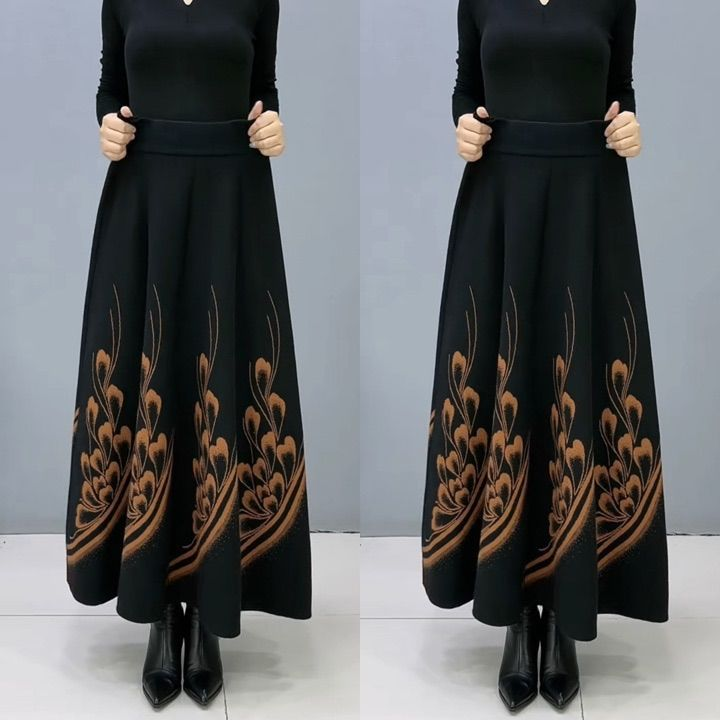 🔥【50%OFF】👗🎀【S-3XL】Őszi és téli vastagított gyapjúszoknya, divatos és sokoldalú