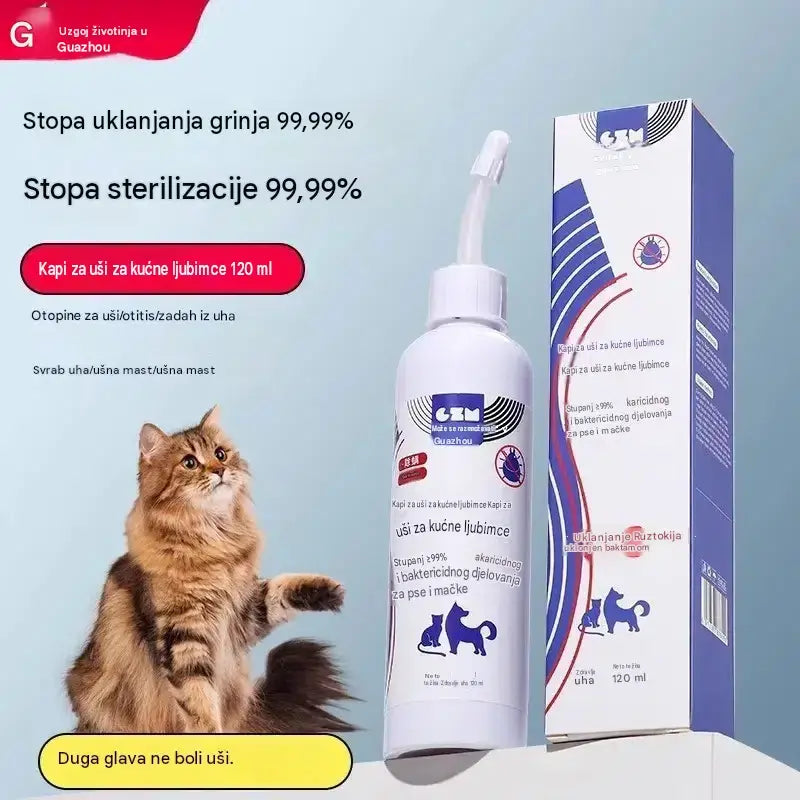 【2 komad】Sredstvo za čišćenje ušiju za pse i mačke