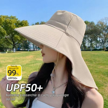 🥰【Compra 1 y llévate 1 gratis】🔥🏖️Nuevo sombrero tipo chal de verano 2026 con protección UV