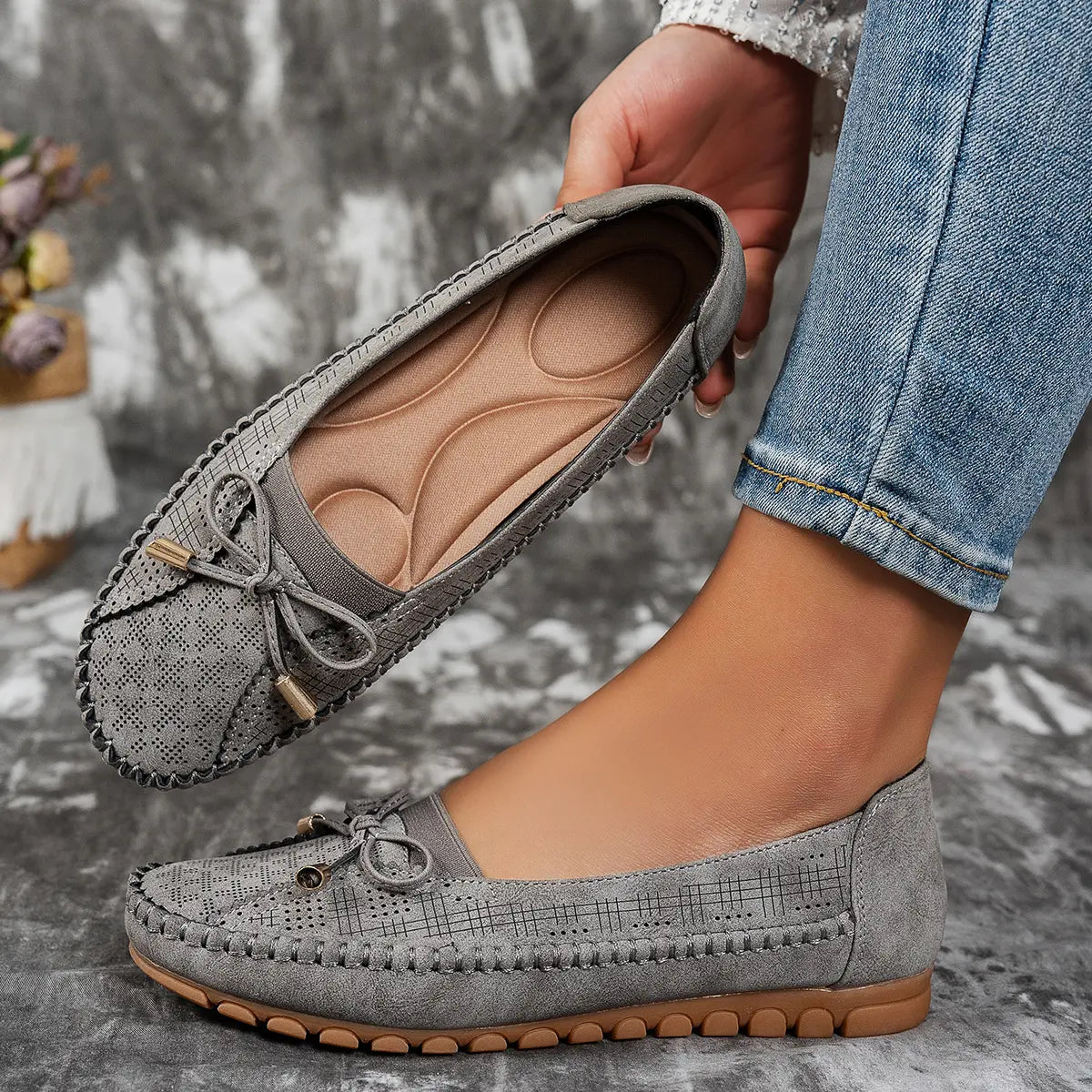 🔥【36-43】 Zapatos ortopédicos para mujer (tallas 36-43), fabricados en piel auténtica, ligeros, antideslizantes, transpirables y cómodos.