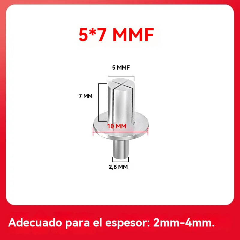 【100PCS】🔧 Remaches de aluminio con expansión de martillo: ¡fijación rápida y segura sin esfuerzo!🔩
