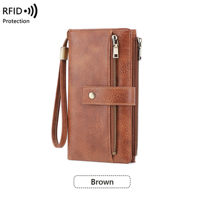 💥💯Cartera de piel para mujer con bloqueo RFID