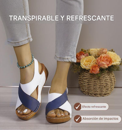 【30%OFF】【36-43】🔥Sandalias ortopédicas de tacón inclinado ultra cómodas