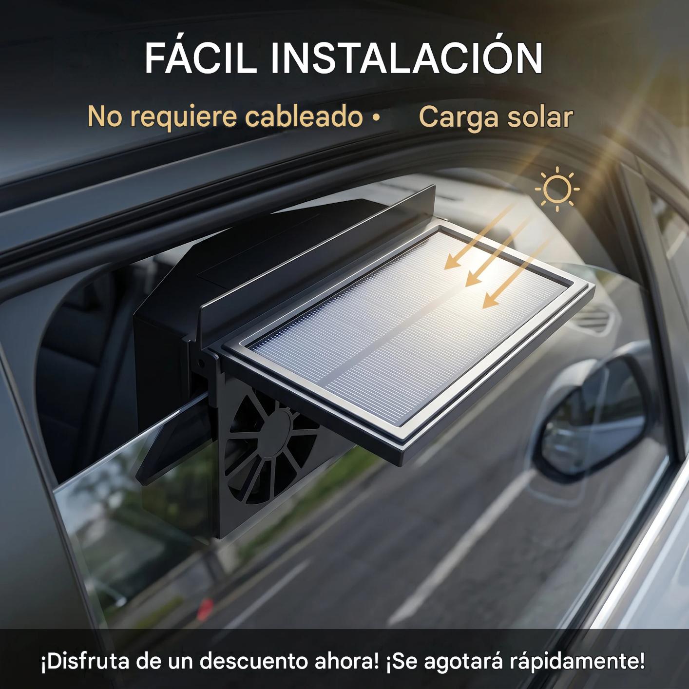 50% de descuento 🌀 Ventilador para coche con energía solar