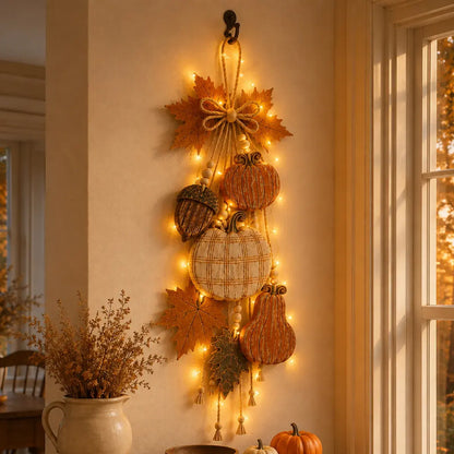 ❤️🎃 Decoración Colgante en Forma de Corazón con Calabaza y LED | Adorno Luminoso para Puerta y Pared