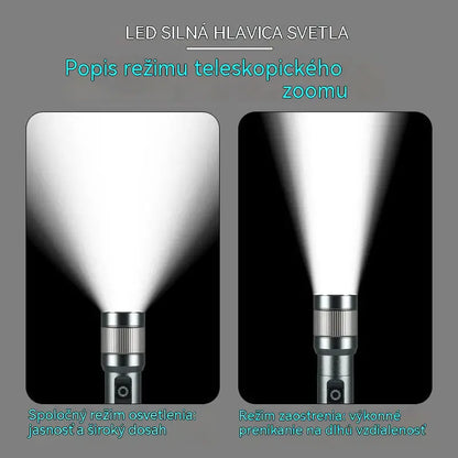 🔦 Multifunkční LED svítilna se zoomem