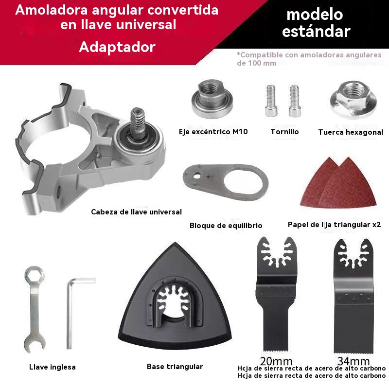 🔩 Kit convertidor para amoladora angular, multifuncional, amplía fácilmente tu gama de funciones