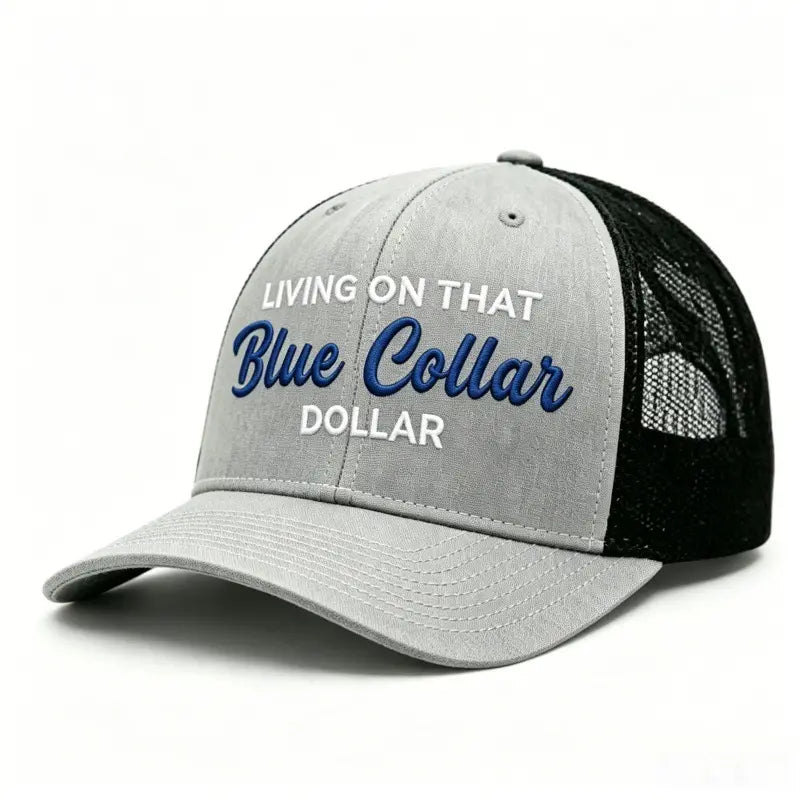 🧢Gorra de béisbol ajustable de malla con eslogan de estilo europeo y americano para ropa de trabajo.