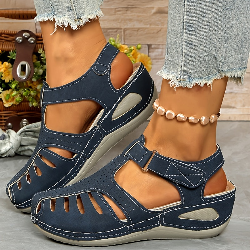 🔥【34-44】Sandalias de cuña casuales para mujer, transpirables y cómodas
