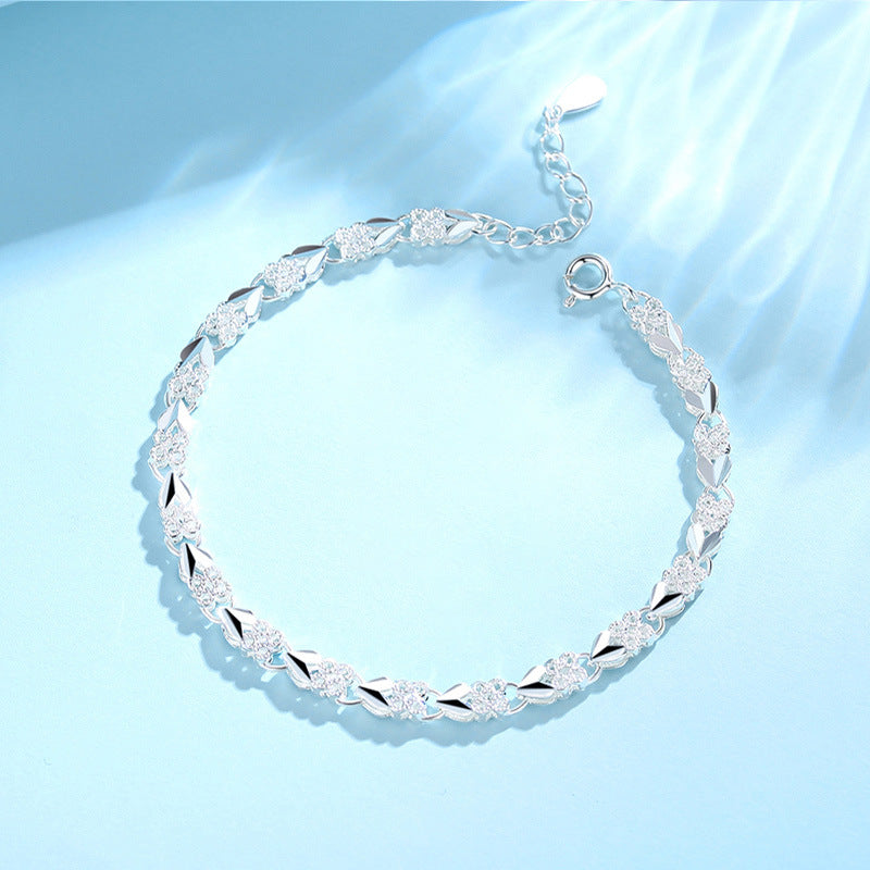 【Compre 1 y obtenga 1 gratis】Love New Fashion Pulsera de plata 925 con un trébol de cuatro hojas para mujer