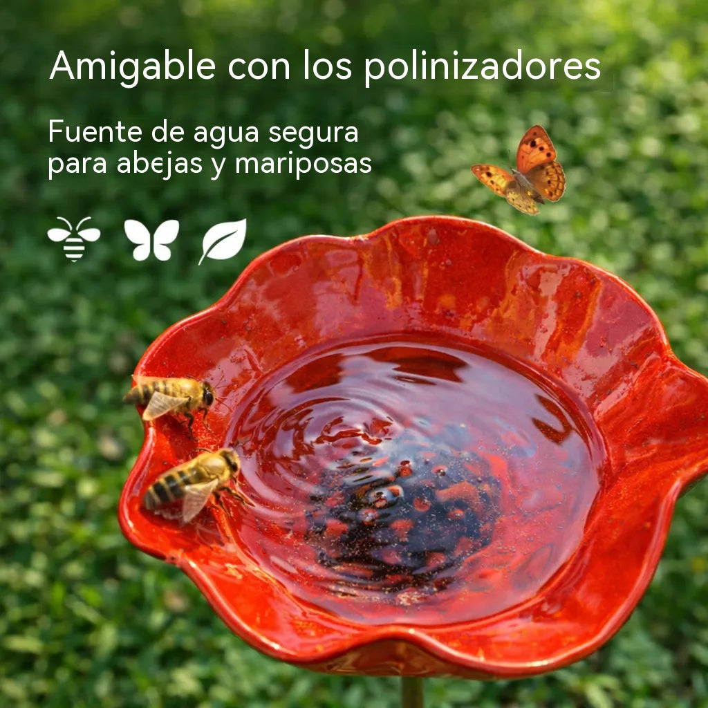 💖30% OFF🎁🐦Fuente colgante para pájaros con forma de cascada, alimentada por energía solar.