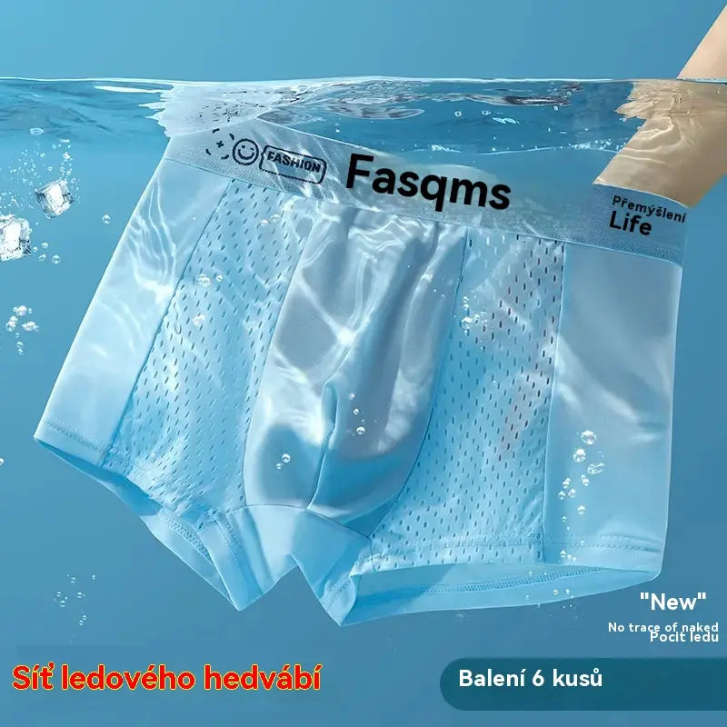 💥👍【Kupte 3 a získejte 3 zdarma】【L-4XL】Pánské boxerky z prodyšné síťoviny Ice Silk