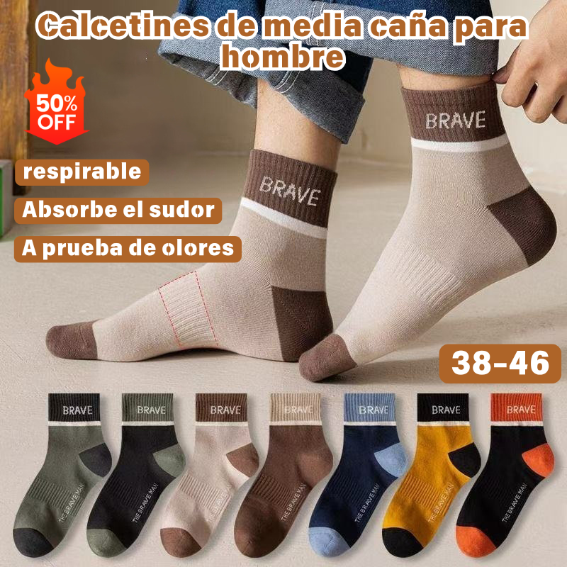 【10 pares】Calcetines deportivos transpirables, antiolores y absorbentes del sudor para hombre
