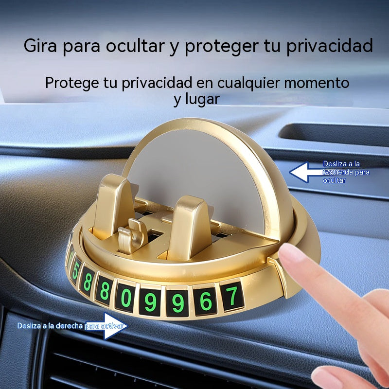 🔥Compra 1 y llévate 1 gratis🔥【2 pieza 】Soporte para teléfono de coche con tapa abatible y cierre magnético, número de teléfono en la parte posterior.