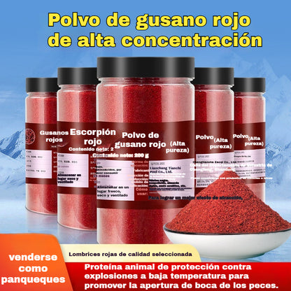 🎣🐟Polvo de larvas de mosquito altamente concentrado✅Su potente poder de penetración estimula los nervios de la mordida de los peces, lo que conduce a una mayor actividad de alimentación.