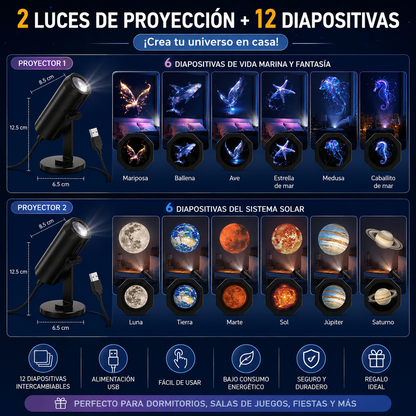 🤩Lámpara nocturna estrellada brillante, lámpara de luna, LED creativa para el dormitorio