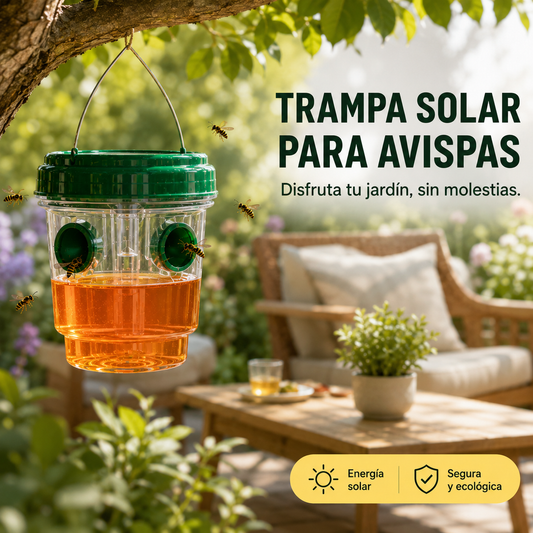 【2 piezas 26 €】🐝☀️ Trampa solar para avispas para patios y jardines 🔋🌿 – Altamente eficiente, recargable, resistente a la intemperie, cubre hasta 500 metros cuadrados.