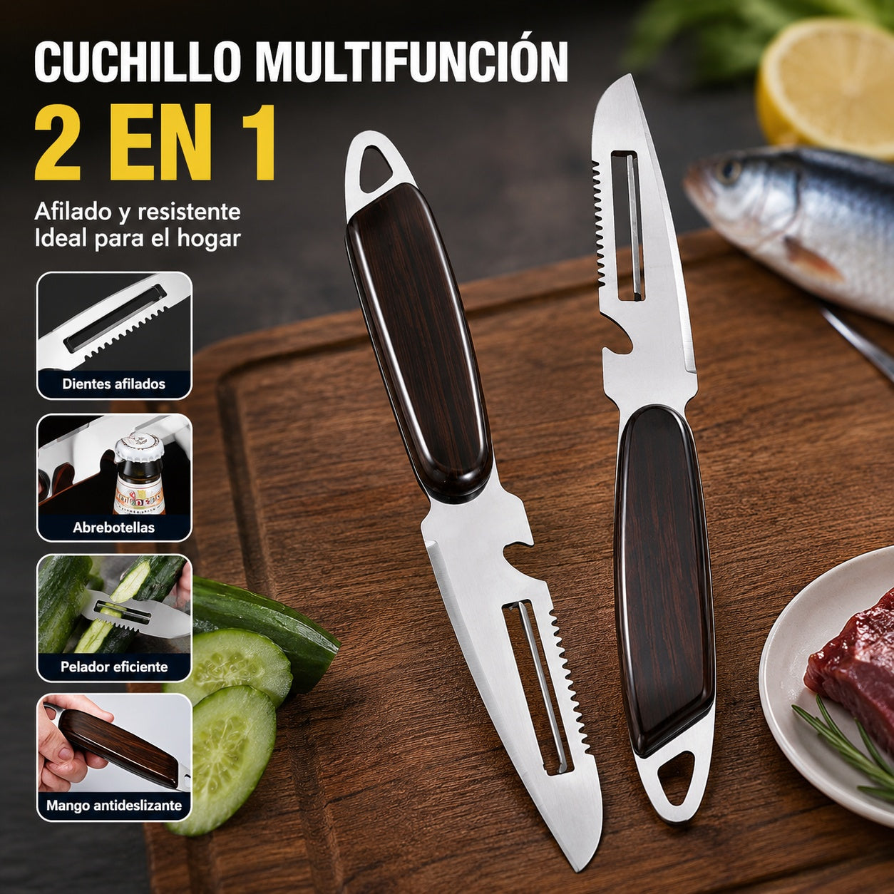 3 piezas por 25 euros--Pelador multifuncional de acero inoxidable