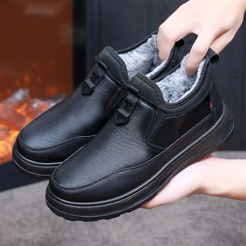 【39-44】Botas de invierno nuevas para hombre, de terciopelo y algodón grueso.