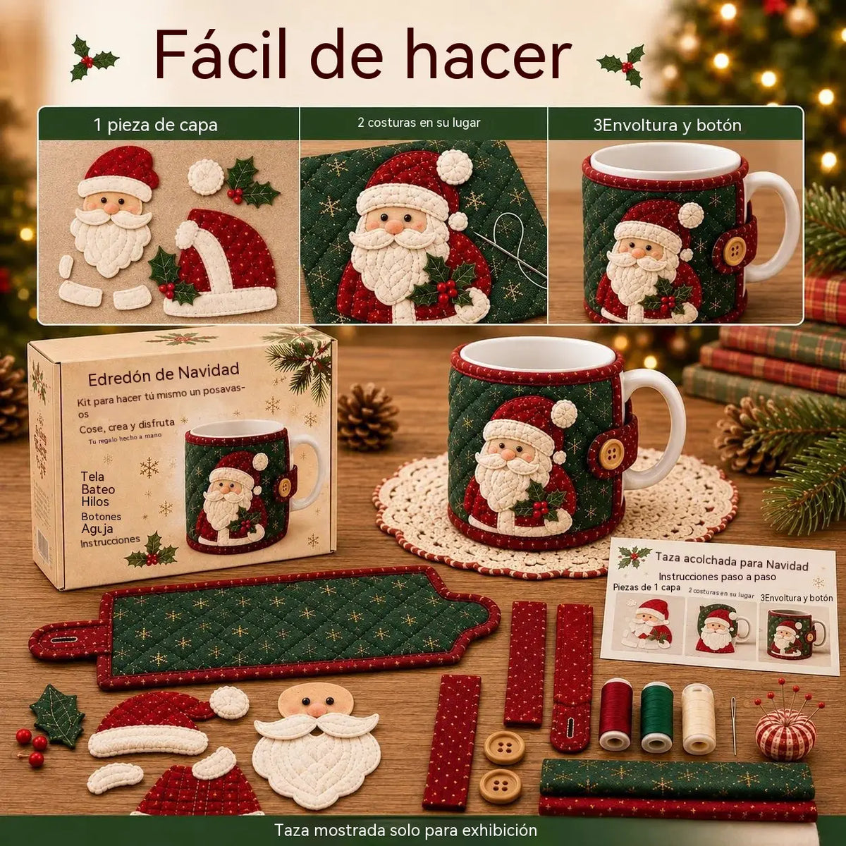 Kit creativo de bricolaje para fundas de taza de tela