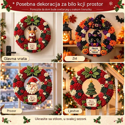 ⏰ POSLJEDNJI DAN! 50% POPUSTA ✨ Napravite božićni vijenac koji ćete s ponosom pokazati 🎄❤️ Komplet za izradu (3D tehnika umetanja tkanine) s uključenim podukama i vodičem.