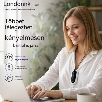 🌬️✨ Hordozható negatívionos légtisztító: friss levegő, bárhová is mész! 🍃💪