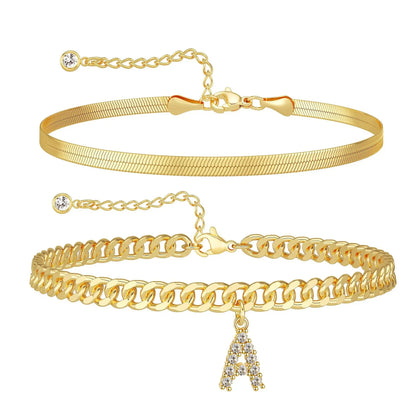 📿✨ Collar con inicial: ¡resistente al agua, hipoalergénico, regalo perfecto!